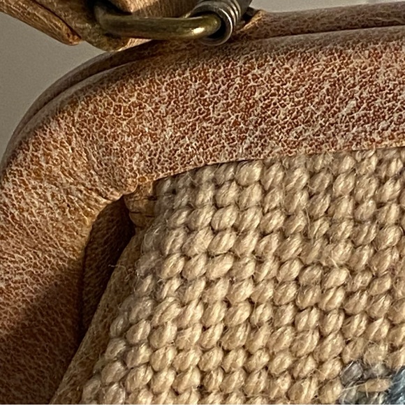 Vintage Needlepoint Handbag Purse
Handmade Floral pattern cross-stitch MCM bag - Picture 9 of 16